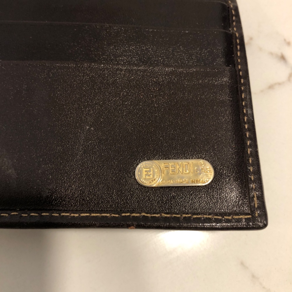 Vintage Fendi Brown and Black Wallet - Picture 7 of 8